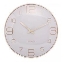 Relógio de Parede Chronos em Plástico Cinza com Dourado 30,5x4cm - Lyor