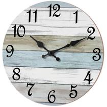 Relógio de parede CHYLIN 14" Silent Rustic Wooden Beach Style
