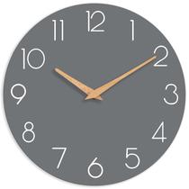 Relógio de parede cicininc Wooden Silent Non-Ticking 35 cm cinza Relógio de parede cicininc Wooden Silent Non-Ticking 35 cm cinza