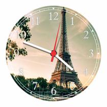 Relógio De Parede Cidade Paris Torre Eiffel Decoração Quartz - Vital Quadros