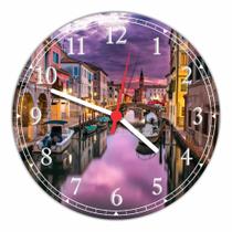 Relógio De Parede Cidade Veneza Itália Paisagem Quartz Tamanho 40 Cm RC011