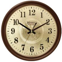 Relógio De Parede Classico Dourado Marrom Herweg 6468 084