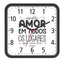 Relógio de Parede com Frase Motivacional de Amor Relógio de Parede com Frase Motivacional de Amor
