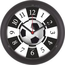 Relógio de Parede com Tema Futebol, funcional e decorativo