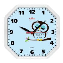 Relógio de Parede Coruja Decorativo Gama Branco
