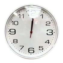 Relógio De Parede Cozinha Sala Quarto Escritório Branco Liso 24cm