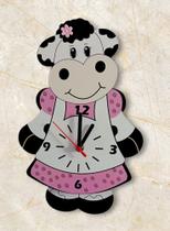 Relógio de Parede Criativo com movimento Vaquinha Rosa