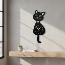 Relógio De Parede Criativo Gato Com Movimento Na Cauda (Rosa) Relógio De Parede Criativo Gato Com Movimento Na Cauda (Rosa)