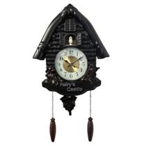 Relógio De Parede Cuco Decorativo Chalé com pêndulo 60x35cm - Generic