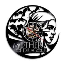 Relógio de parede Daenerys Targaryen, disco de vinil dos Games of Thrones