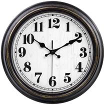 Relógio de parede de 45 minutos e 30 cm, retrô, silencioso, sem tique-taque, bateria