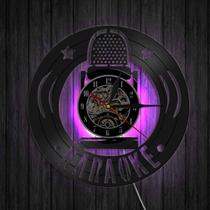 Relógio de parede de disco de vinil de música -moda Led Light Wall Clock
