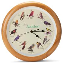 Relógio de Parede de Madeira Mark Feldstein Audubon Singing Bird - 13cm Relógio de Parede de Madeira Mark Feldstein Audubon Singing Bird - 13cm
