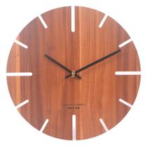 Relógio de parede de madeira minimalista de 30 cm silencioso sem tique-taque Relógio de parede de madeira minimalista de 30 cm silencioso sem tique-taque