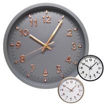 Relógio de Parede Decorativo Analógico 20cm Redondo Moderno Ponteiro Silencioso Sem Barulho Decoração Casa Cozinha Sala Escritório