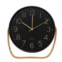 Relógio de Parede Decorativo com Corda Preto / Branco 25 cm ou 30 cm Relógio de Parede Decorativo com Corda Preto / Branco 25 cm ou 30 cm