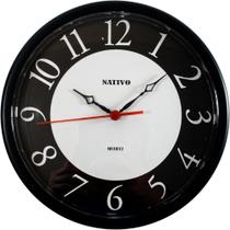 Relógio de Parede Decorativo Liso Sala Cozinha Nativo 23cm