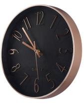 Relógio de Parede Decorativo Moderno 25cm Redondo Rose Gold Ponteiro Silencioso Sem Barulho Quartz para Decoração de Cozinha Sala Casa ou Escritório - DMA