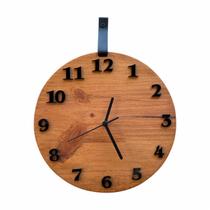 Relógio De Parede Decorativo Moderno Madeira Rústica - Edward Clock