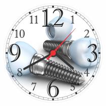 Relógio De Parede Dentista Odontologia Implantes Consultórios Casas Quartz Tamanho 40 Cm RC004 - Vital Printer