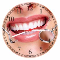 Relógio De Parede Dentista Odontologia Sorriso Dentes Consultórios Casas Quartz Tamanho 40 Cm RC009 Relógio De Parede Dentista Odontologia Sorriso Dentes Consultórios Casas Quartz Tamanho 40 Cm RC009