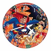 Relógio De Parede Desenho Superman Batman Super-Heróis Anime Quartz Tamanho 40 Cm RC023