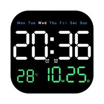 Relógio De Parede Digital LED Com Exibição De Temperatura, Data E Semana, Alarme E Controle Remoto Relógio De Parede Digital LED Com Exibição De Temperatura, Data E Semana, Alarme E Controle Remoto