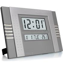 Relógio De Parede Digital Mesa Data Temperatura Alarme A Pilha