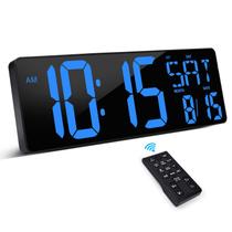 Relógio de parede digital XREXS de 16,5 polegadas com controle remoto