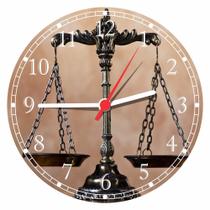 Relógio De Parede Direito Advogados Balança Da Justiça Têmis Escritórios Salas Tamanho 40 Cm RC002