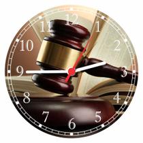 Relógio De Parede Direito Advogados Martelo Justiça Escritórios Salas Quartz Tamanho 40 Cm RC001