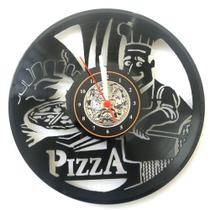 Relógio De Parede,disco De Vinil, Pizzaria, Pizza, Decoração - Avelar Criações