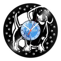 Relógio De Parede Disco Vinil Animais - Cachorro Dachshund - VAN-151