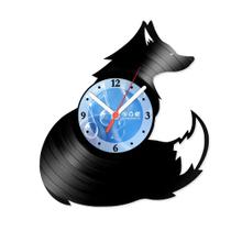 Relógio De Parede Disco Vinil Animais - Raposa - VAN-109 Relógio De Parede Disco Vinil Animais - Raposa - VAN-109