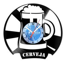 Relógio De Parede Disco Vinil Área De Churrasco - Cerveja - VAC-016