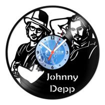 Relógio De Parede Disco Vinil Celebridades - Johnny Depp - VCE-006 Relógio De Parede Disco Vinil Celebridades - Johnny Depp - VCE-006