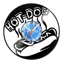 Relógio De Parede Disco Vinil Cozinha - Hot Dog - VCZ-044