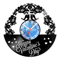 Relógio De Parede Disco Vinil Datas Especiais - Happy Valentine's Day - VDE-002