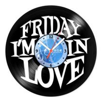 Relógio De Parede Disco Vinil Diversos - Amo Sexta Feira - VDI-212