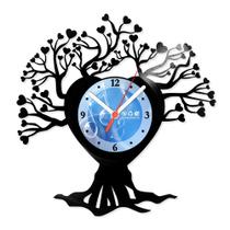 Relógio De Parede Disco Vinil Diversos - árvore de Corações - VDI-216