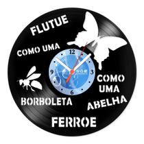 Relógio De Parede Disco Vinil Diversos - Borboleta e Abelha - VDI-379