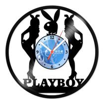 Relógio De Parede Disco Vinil Diversos - Coelhinhas Playboy - VDI-203 Relógio De Parede Disco Vinil Diversos - Coelhinhas Playboy - VDI-203