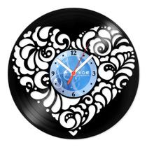 Relógio De Parede Disco Vinil Diversos - Coração Abstrato - VDI-078