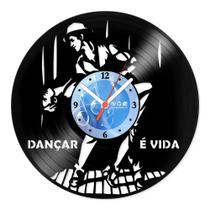 Relógio De Parede Disco Vinil Diversos - Dançar é Vida - VDI-333