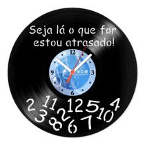 Relógio De Parede Disco Vinil Diversos - Estou Atrasado - VDI-228