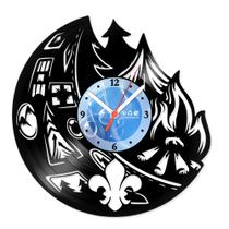 Relógio De Parede Disco Vinil Diversos - Fogueira Acampamento - VDI-106