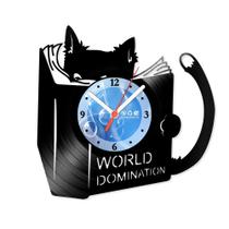 Relógio De Parede Disco Vinil Diversos - Gato World Domination - VDI-200