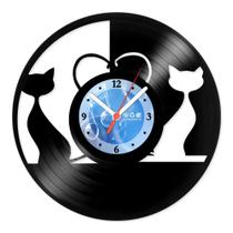 Relógio De Parede Disco Vinil Diversos - Gatos Love - VDI-188