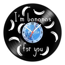 Relógio De Parede Disco Vinil Diversos - I'm Bananas for You - VDI-075 - Modernarte