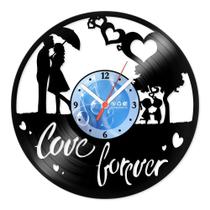 Relógio De Parede Disco Vinil Diversos - Love Forever - VDI-366